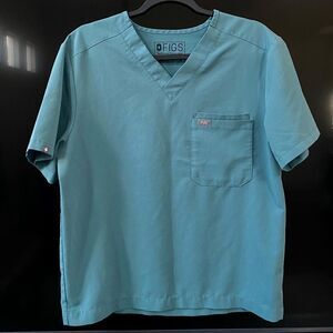 FIGS Pacific Blue Scrub Top, Size S